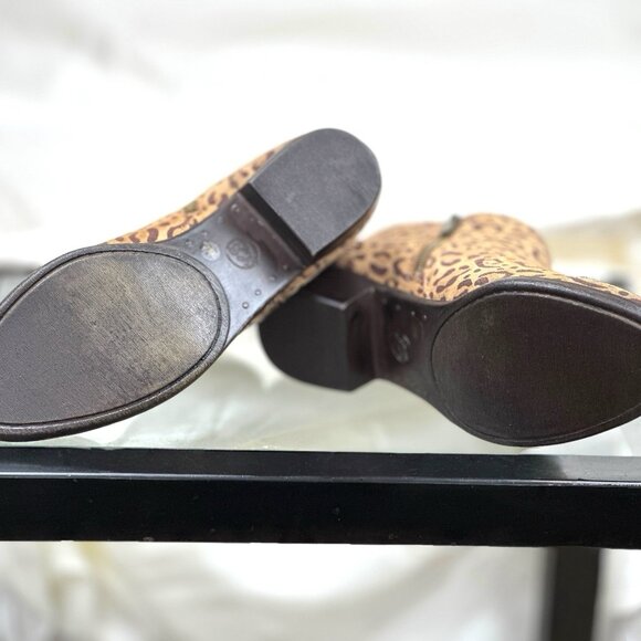 Lucky Brand Women Suede Booties LK-Basel Leopard Print Javan Brown Size 10 M - Picture 6 of 16